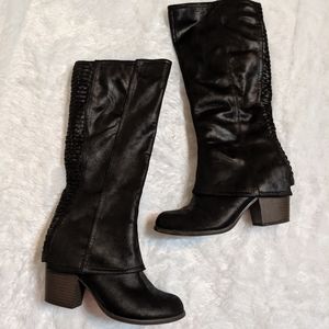 Women's Fergalicious Black Boots Size 8